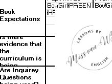 Book Look/Work Scrutiny Spreadsheet