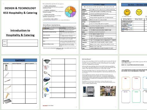 KS3 Food Technology Booklet 1 - 60 pages of content.
