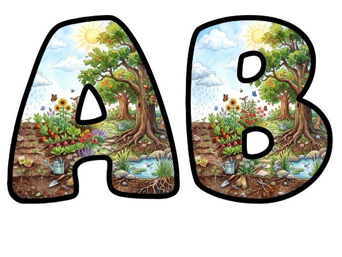Planting Seeds of Success Bubble Letters | Motivational Bulletin Board Letters