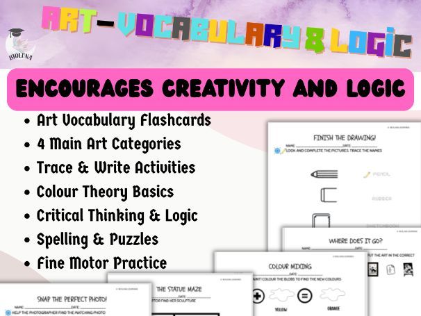 Little Artists: Art Vocabulary & Activities Pack | Ages 5-8