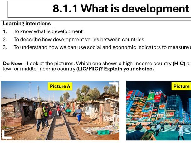 Development - 8.1.1 What is development  (iGCSE Cambridge - NEW SPEC)