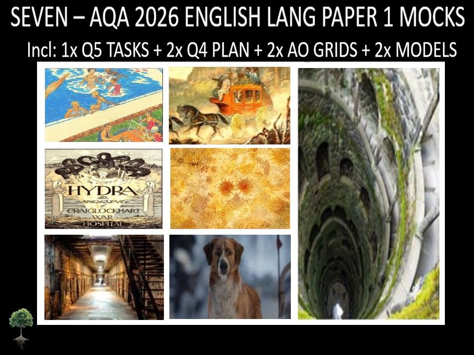 SEVEN - AQA PAPER 1 | 2026 FULL MOCKS | Q5 TASKS | Q4 PLAN | AO GRIDS | MODELS