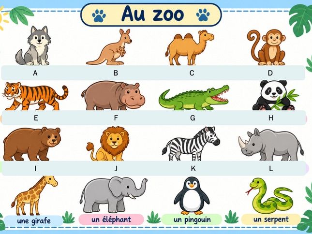French Animals & Colours | Au Zoo | Adjective Agreement | KS3 Year 7 Lesson