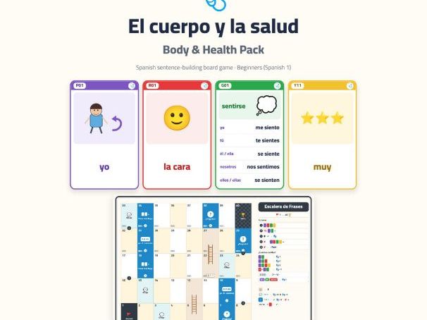 Spanish Body & Health Sentence-Building Game