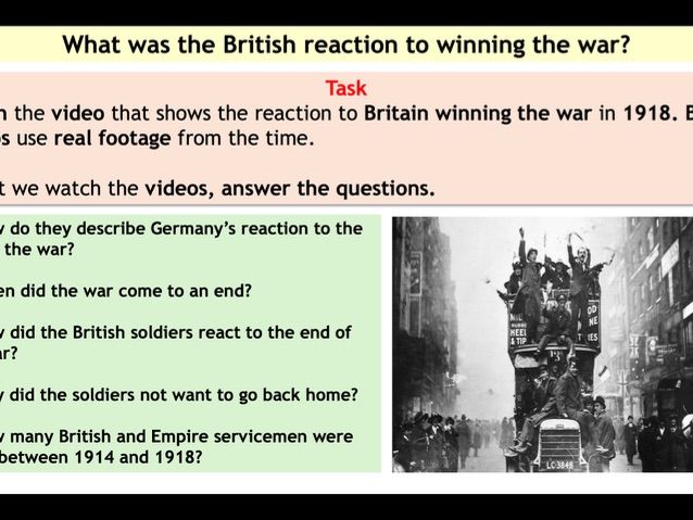 End of WWI