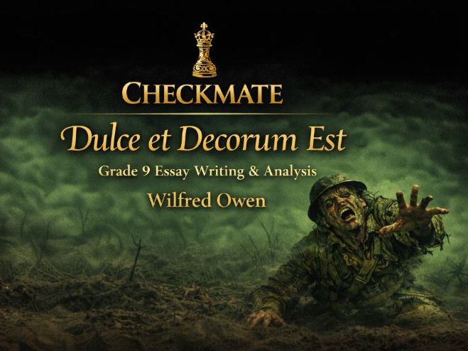 GCSE Dulce et Decorum Est Grade 9 Analysis Pack | Full Lesson, Model Essay, Context, Quotes & Exam P