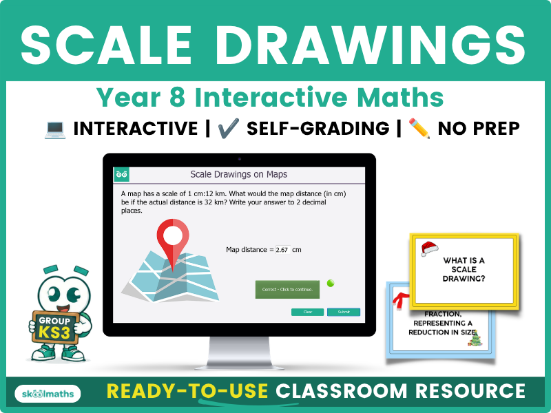 Scale Drawings - KS3 Digital Interactive Maths Lesson and Activities