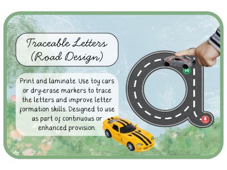 Road Letter Formation Alphabet