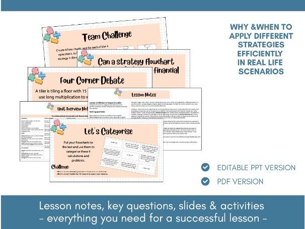 Four Operations | Efficient Strategies | Lesson Notes, Slides & Activities