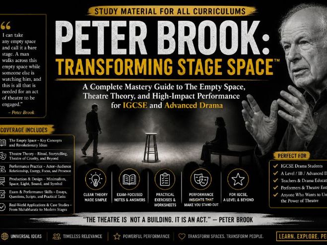 PETER BROOK: TRANSFORMING STAGE SPACE™ A Complete Mastery Guide to The Empty Space.