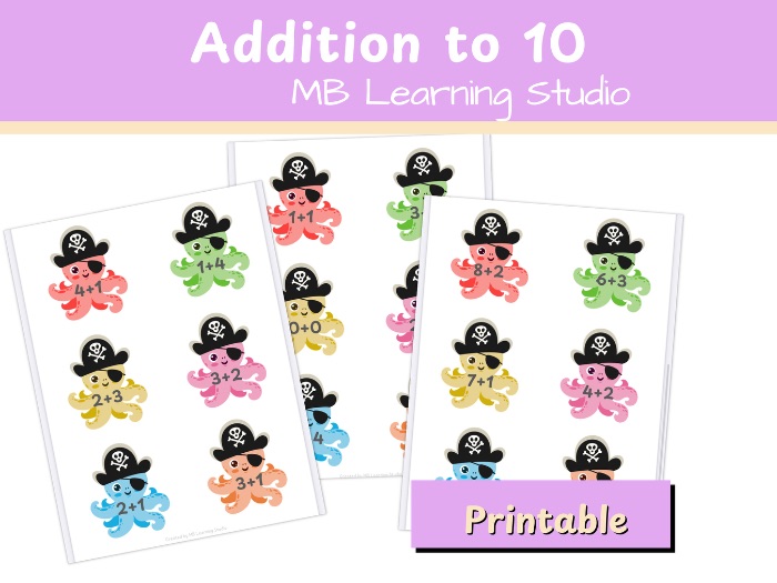 Pirate Addition to 10 Activity