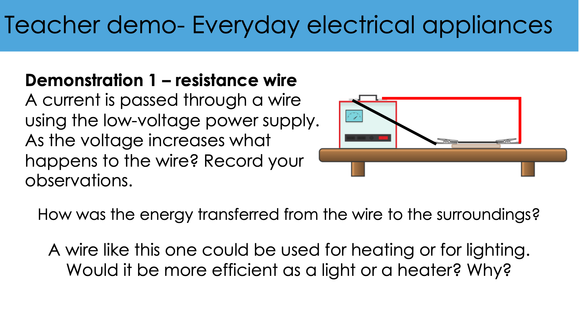 SP1.8 Electrical appliances (AQA 91 GCSE Physics) Teaching Resources