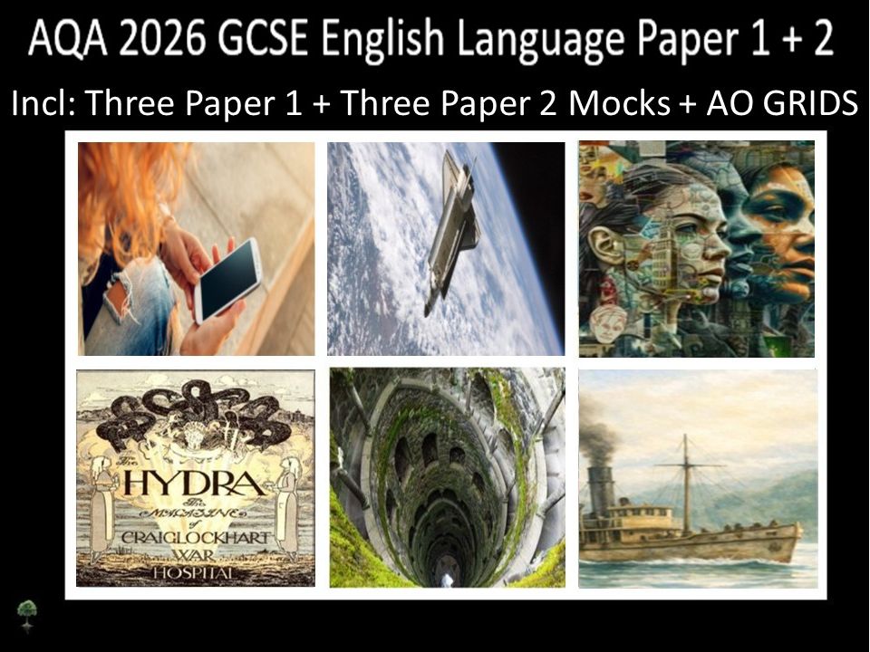 Six AQA 2026 GCSE English Language Paper 1 & 2 Mocks | AO Grids