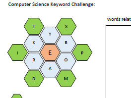 Computer Science - Keyword Challenge Starter Activity - Can be edited for any subject / topic