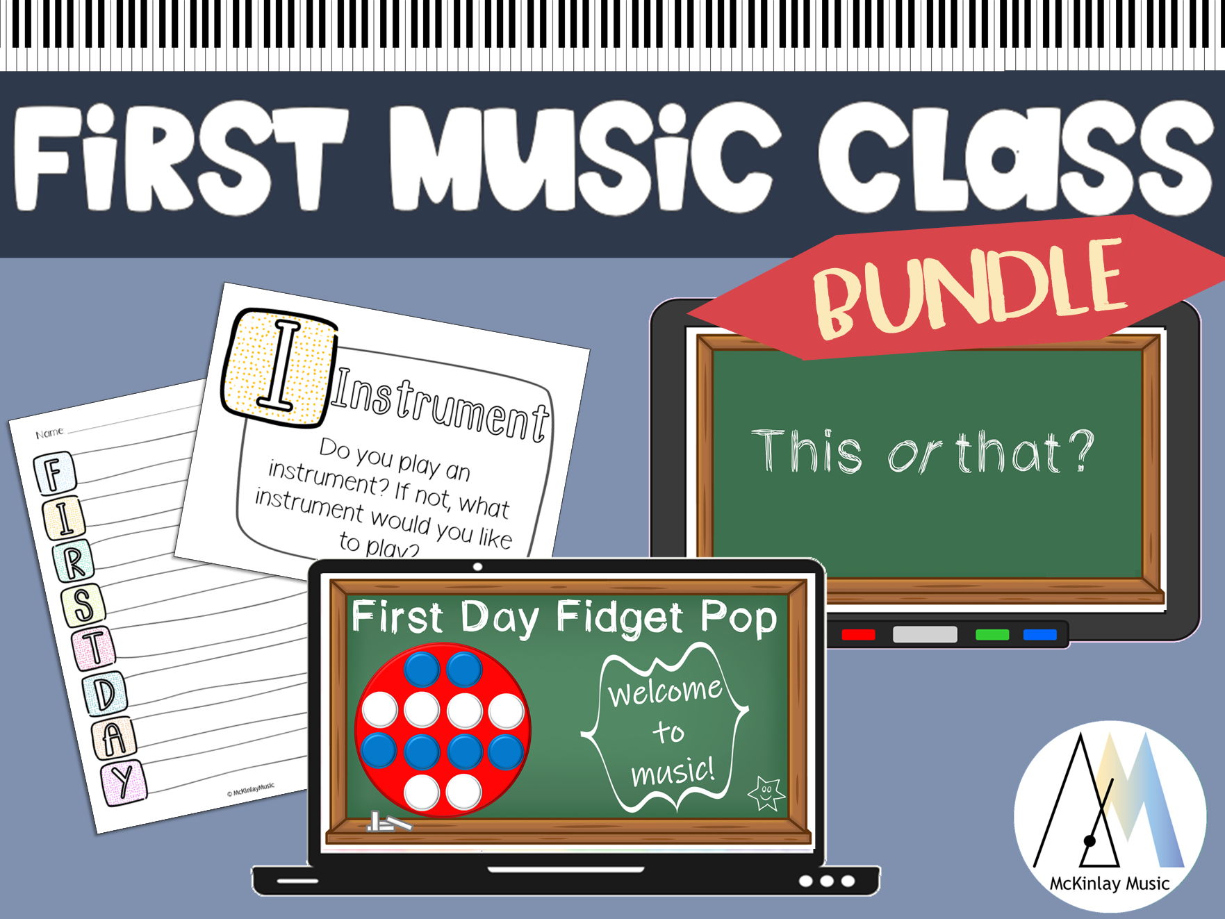 Back to school bundle - First Day of Music Activities