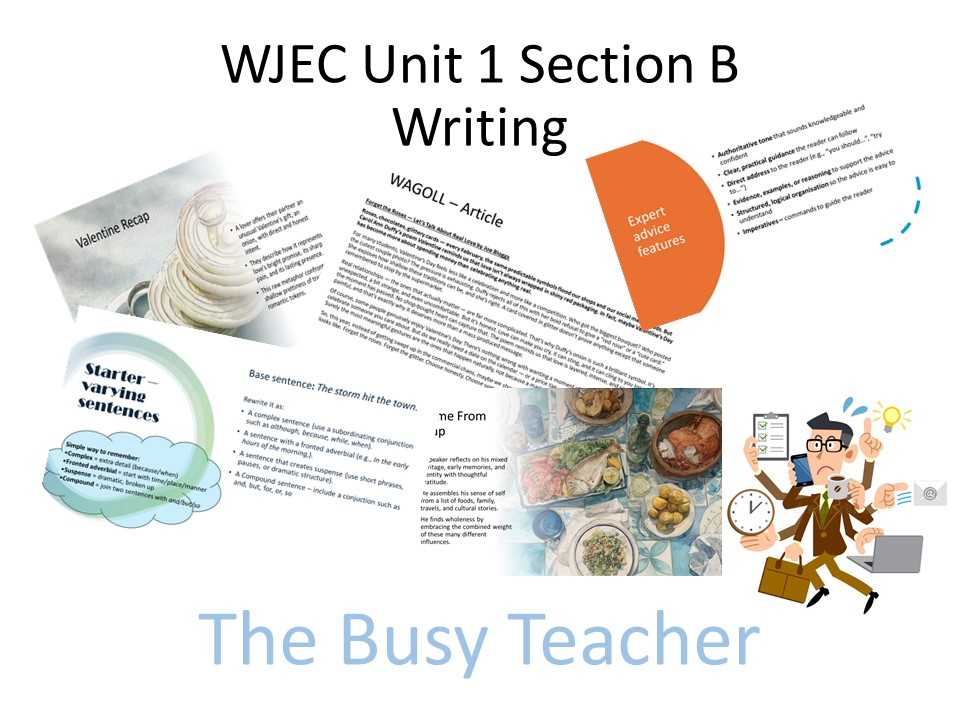 WJEC English Lang and Lit Unit 1 Influence and Power Section B Writing Skills SOW