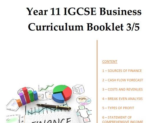 Unit 3 IGCSE Business Curriculum Booklet (Edexcel)