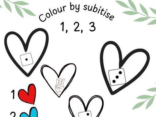 Colour by subitise 1, 2, 3