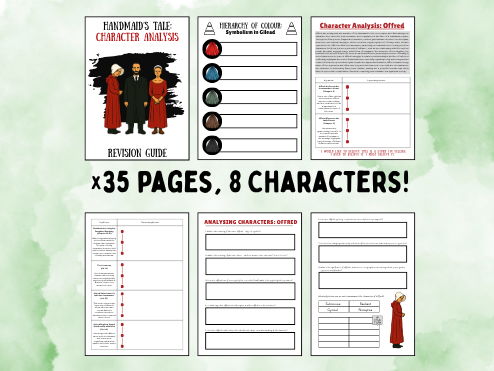 A-Level English Literature - Handmaid's Tale Character Revision Booklet