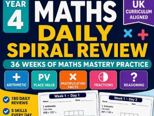 Year 4 Maths Spiral Mastery Pack Full Year