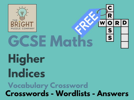 GCSE Maths - Higher - Crossword - Indices