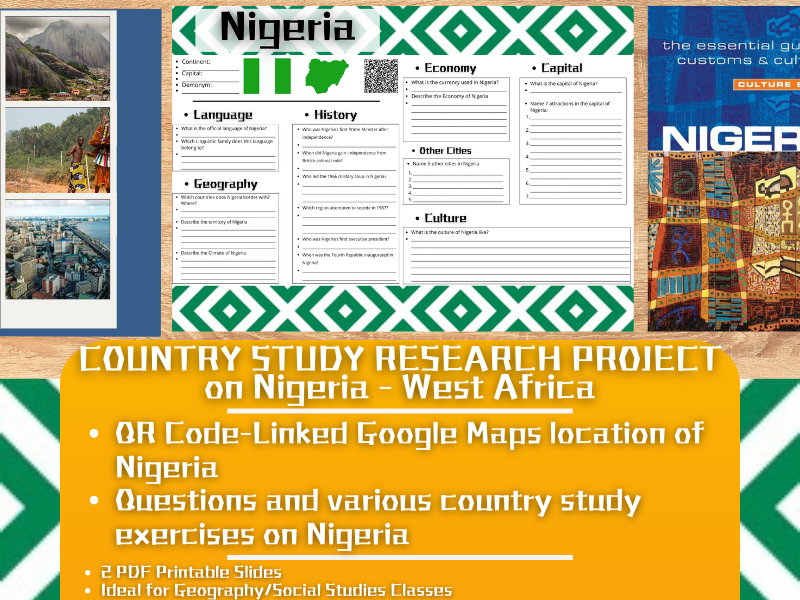 Country Study Research Project - Nigeria - Social Studies Report - West Africa