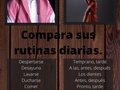 Comparing Spanish and Arabic routines