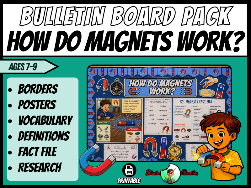How Do Magnets Work? | Bulletin Board Pack | Year 3 and 4