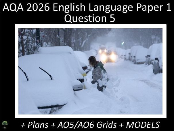 Question 5 - AQA 2026 GCSE English Language Paper 1 | Plans, AO Grids, Models (Sno)
