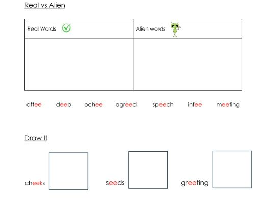 Phonics - ee sound worksheets - Resource bundle
