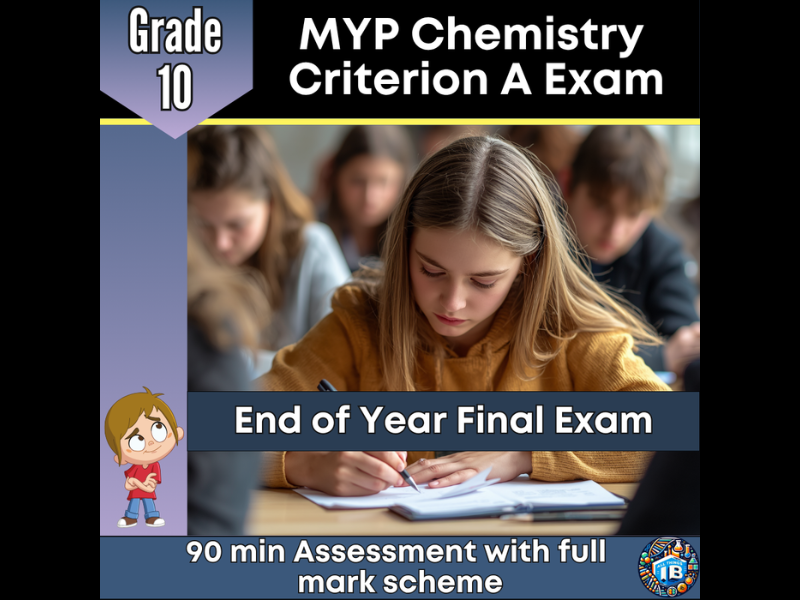 MYP Grade 10 Chemistry: Criterion A - End of Year Cumulative Exam - 2026