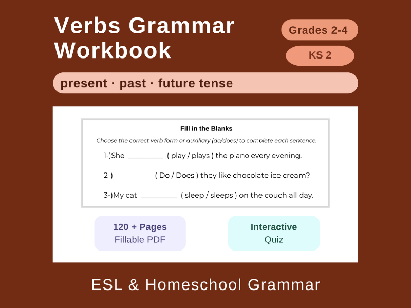 Verbs Workbook: Gr 2-4/KS 2 (Ages 7-11)