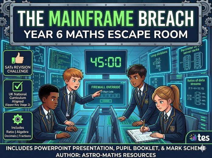 Year 6 Maths Escape Room: The Mainframe Breach (SATs Revision Challenge)
