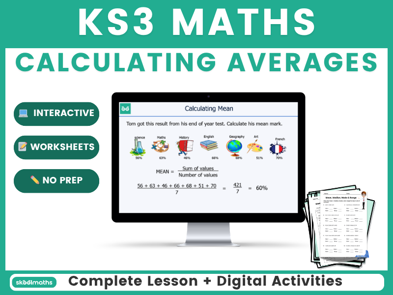Calculating Averages Interactive Maths Lesson Key Stage 3