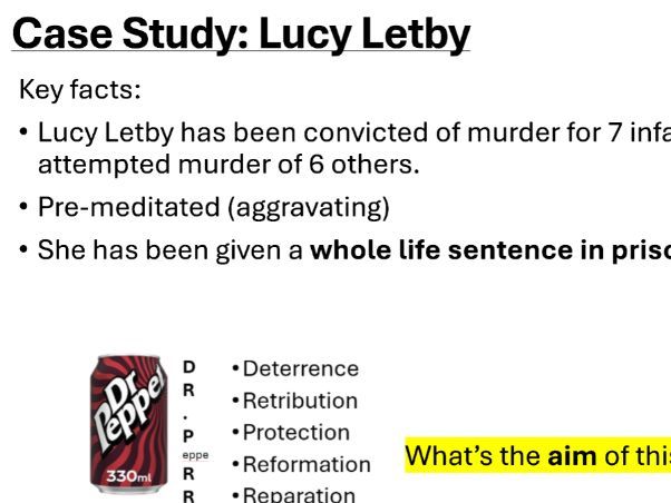 GCSE RE AQA – The Aims of Punishment (Reformation, Deterrence, Retribution)