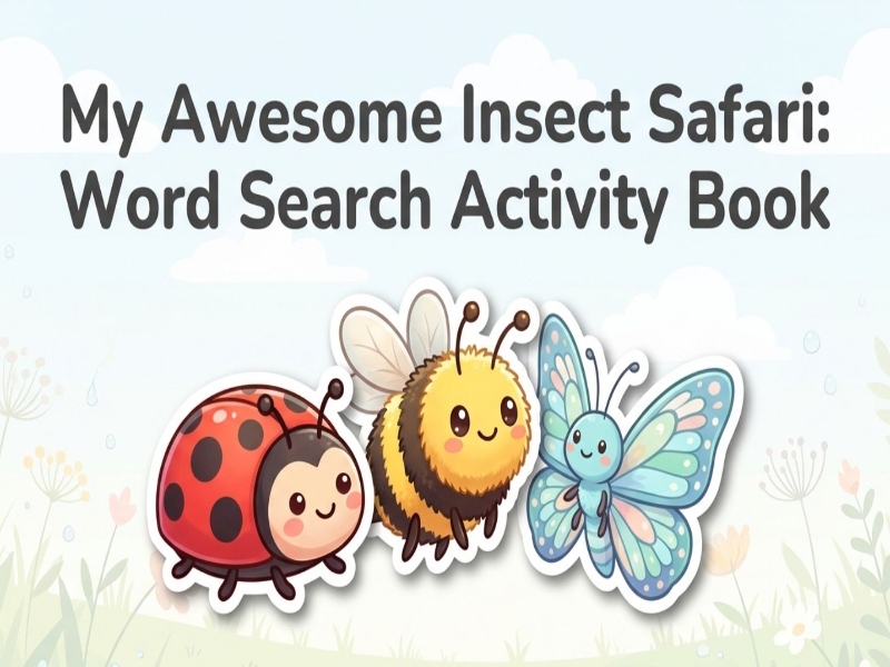 Insect Safari Word Search Puzzles for Kids - Mini Edition