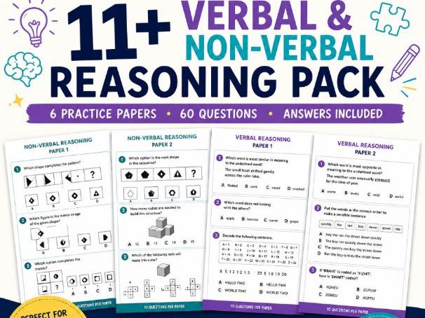 11+ Verbal & Non-Verbal Reasoning Pack 2