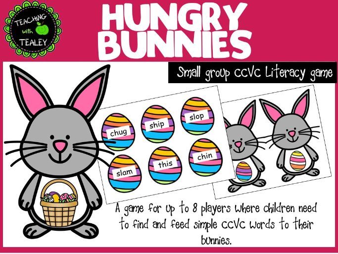 CCVC Word Game - Hungry Bunnies