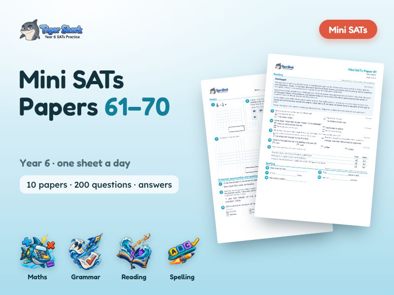 Mini SATs Practice Tests 61-70: KS2 Year 6