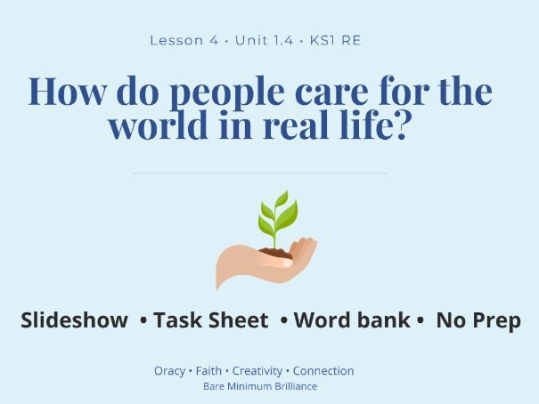 KS1 RE – Caring for the World: How do people care for the world in real life? (Lesson 4)