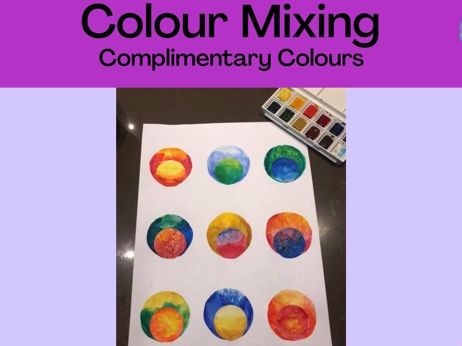 Watercolour Circle Art Lesson - Complimentary Colours (KS1/KS2)