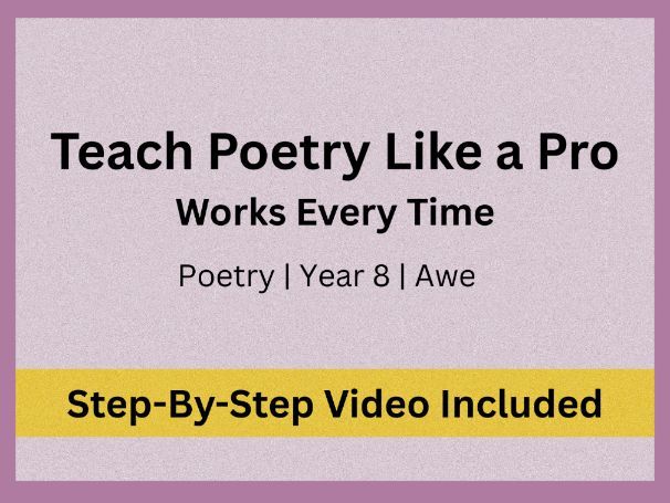 Poetry Writing Lesson: Creative Writing & Structure | Awe | Year 8 (KS3)