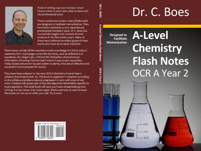 OCR A A-Level  Chemistry Condensed Revision Notes (Flashcards) Year 2