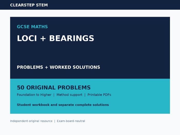 GCSE Constructions Bearings Worked Solutions
