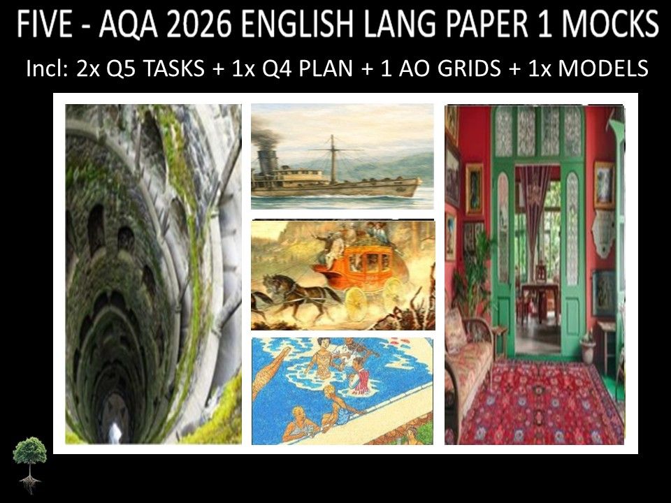 FIVE - AQA PAPER 1 | 2026 FULL MOCKS | Q5 TASKS | Q4 PLAN |AO GRIDS | MODELS