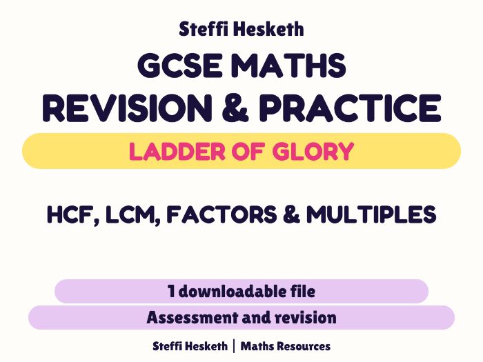 HCF , LCM , Factors & multiples Ladder of Glory - Revision
