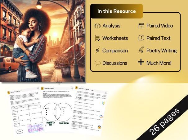 Langston Hughes - Mother to Son - Tupac - Dear Mama - Poem & Song Comparison
