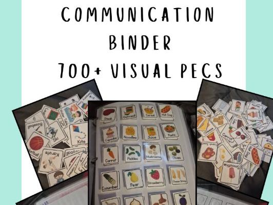 Communication Binder | 700+ Visual PECS, 100+ Pages | Autism & AAC Printable | Visual Supports