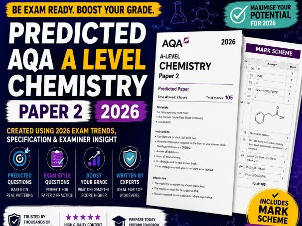 AQA ALevel Chemistry Paper 2 2026 Predicted Paper With Mark Scheme