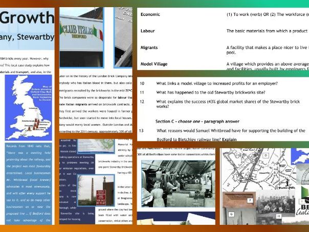 KS3 Human Geography/KS2 Local History - Bedfordshire: An Industrialisation Case Study